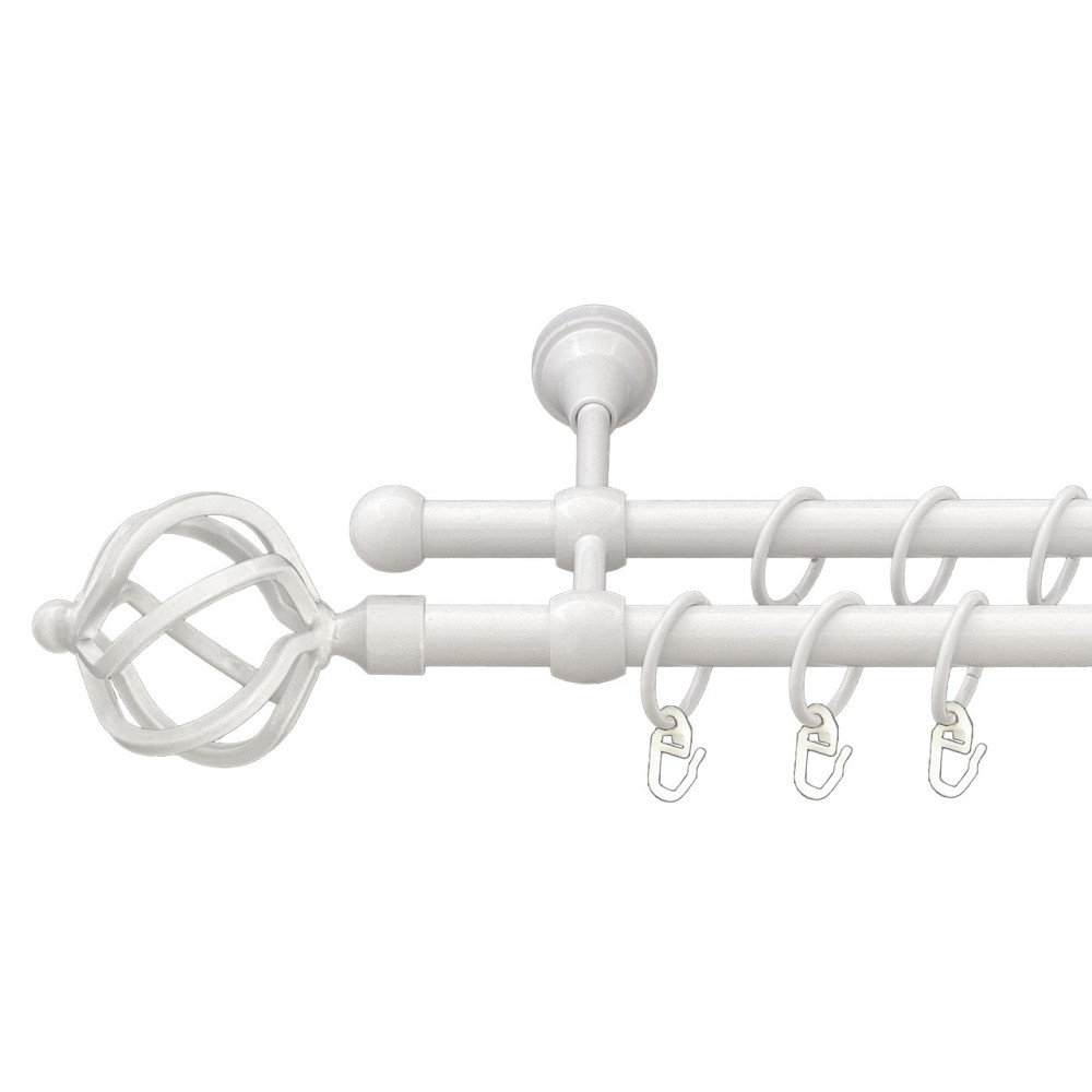Карниз Orvit Ажур металевий дворядний литий Арктіс 16\16 мм 240 см (00-00012337) Львів - фото 1