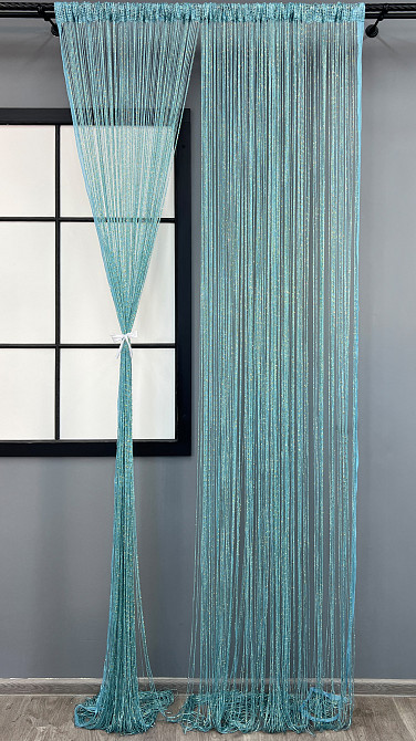 Штори-нитки з люрексом Блакитний 300х300см 1 шт (61-130) Київ - фото 3