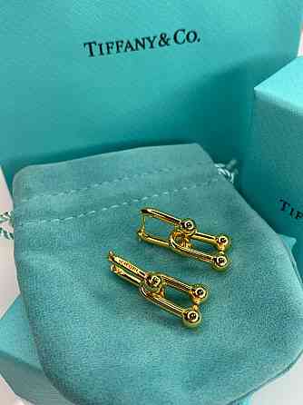 Брендові сережки Тіффані Tiffany, позолота, є лого, люкс якість/упаковані в мішечок Одеса