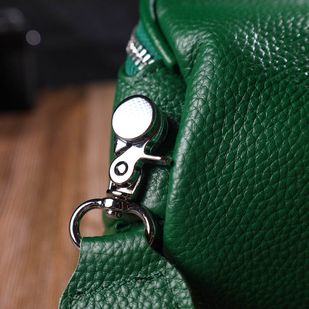 Модна жіноча сумка через плече з натуральної шкіри 22124 Vintage Зелена Київ - фото 10