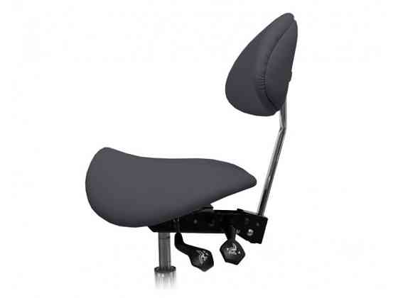 Стілець-сідло для майстра модель 4008-1 зі спинкою та розділеним сидінням,  (Кольори в асортименті) Київ