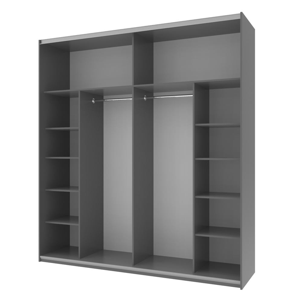 Шафа купе Doros G-Caiser Графіт/Білий 2 ДСП / 3 частини 200х60х240 (DRS-011849) Львів - фото 3