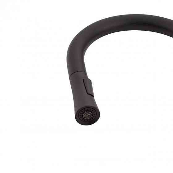 Змішувач для кухні Qtap Evicka з висувним виливом QTEVI9135103UB Black Matt чорний Київ
