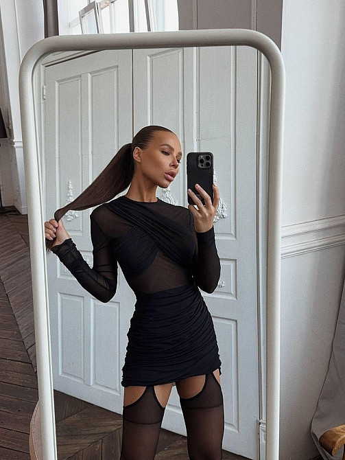 Жіноча романтична стильна міні-сукня сітка та мікродайвінг Одеса - фото 2