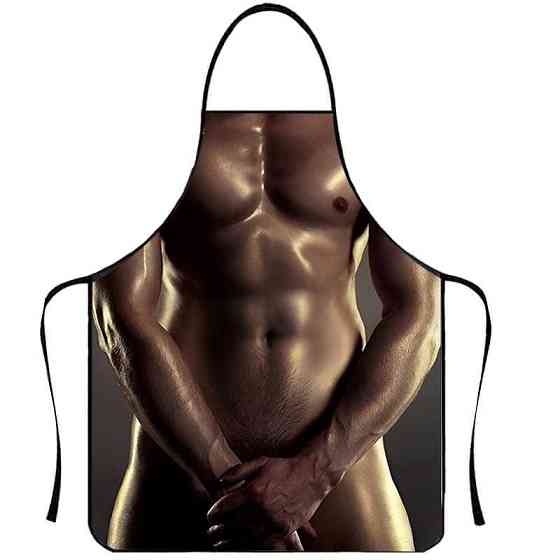 Фартух з приколом чоловічий торс реалістичний фотопринт стильний подарунок Київ