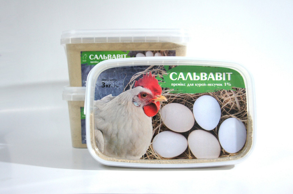 Премикс Сальвавит для кур-несушек 1%, 3 кг Круг Винница - изображение 2