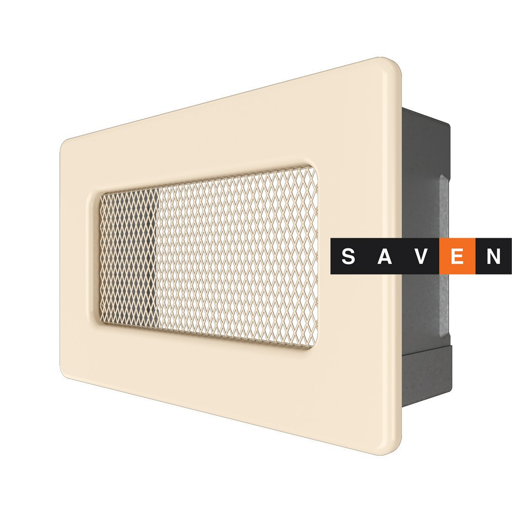 Вентиляційна решітка для каміна SAVEN 11х17 кремова Львів - фото 2