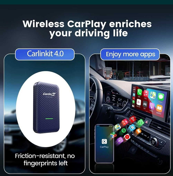 CarlinKit 4.0 адаптер для безпроводного Apple CarPlay Android Auto. Киев - изображение 6