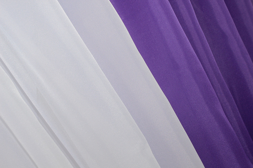 Кухонные шторки VR-Textil № 096к с подвязками фиолетовый с белым 400х170 см (50-802) Киев - изображение 5