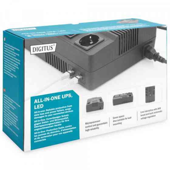 ДБЖ Digitus Line-Interactive, 800VA/480W, LED, 4xSchuko/3xC13, RJ45, USB (DN-170111) Киев
