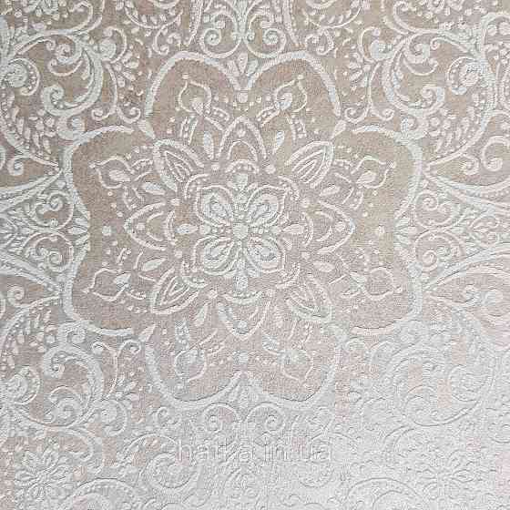 Шпалери флізелінові еко Rasch Kerala 0.53х10 м вензелі східний малюнок білі сріблясті бежеві Київ
