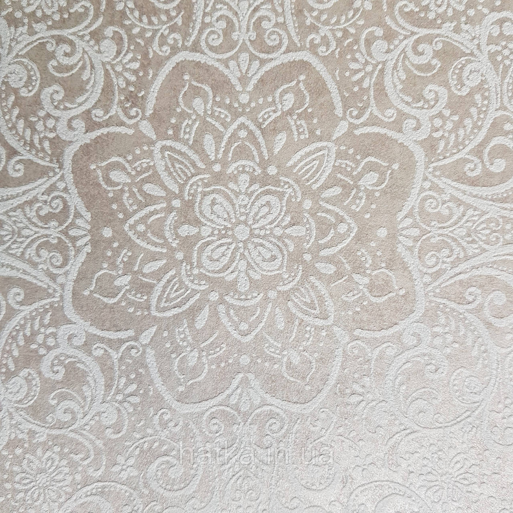 Шпалери флізелінові еко Rasch Kerala 0.53х10 м вензелі східний малюнок білі сріблясті бежеві Київ - фото 3