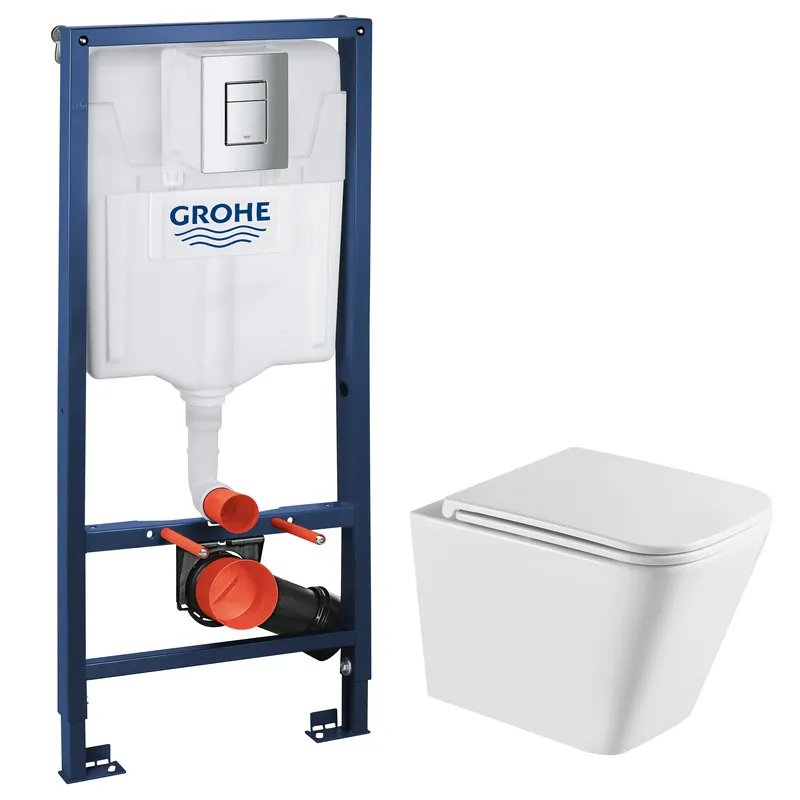 Комплект Grohe Set Унітаз QUADRO-0301-R + Інсталяція Grohe Rapid SL 38772001 (38772001QUADRO0301R) ( 16241 ) Харків - фото 1