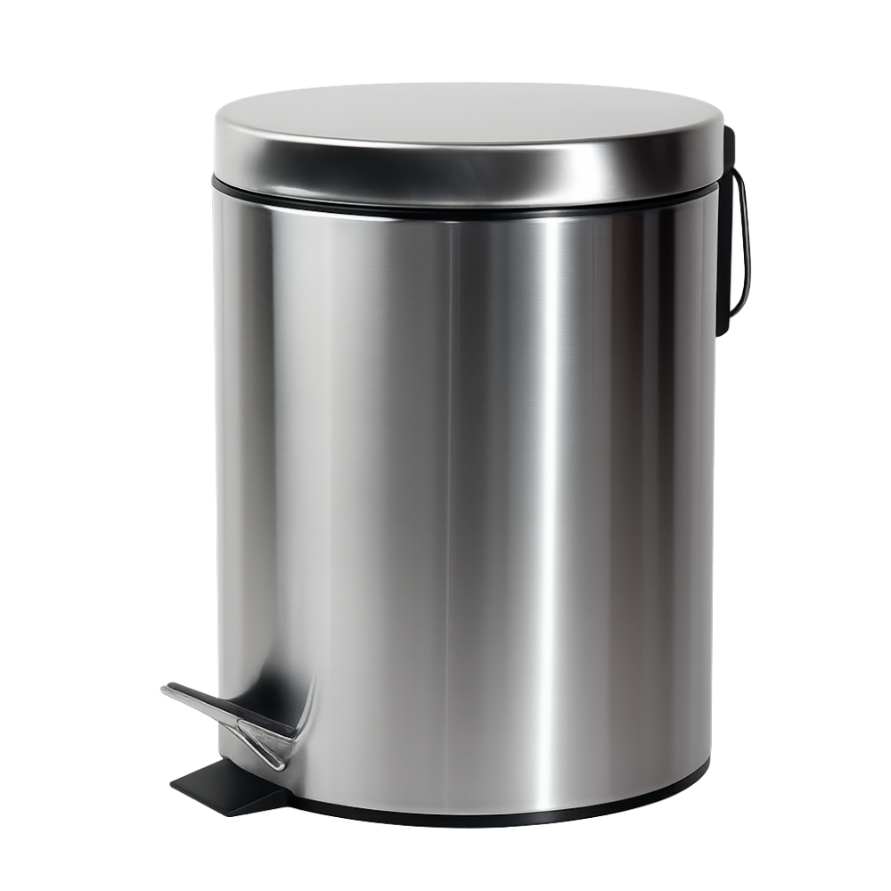 Відро для сміття кругле Zerix Solo-TC0105 SS Color мале 5 л колір нерж. сталь (ZX5897) Чернівці - фото 1