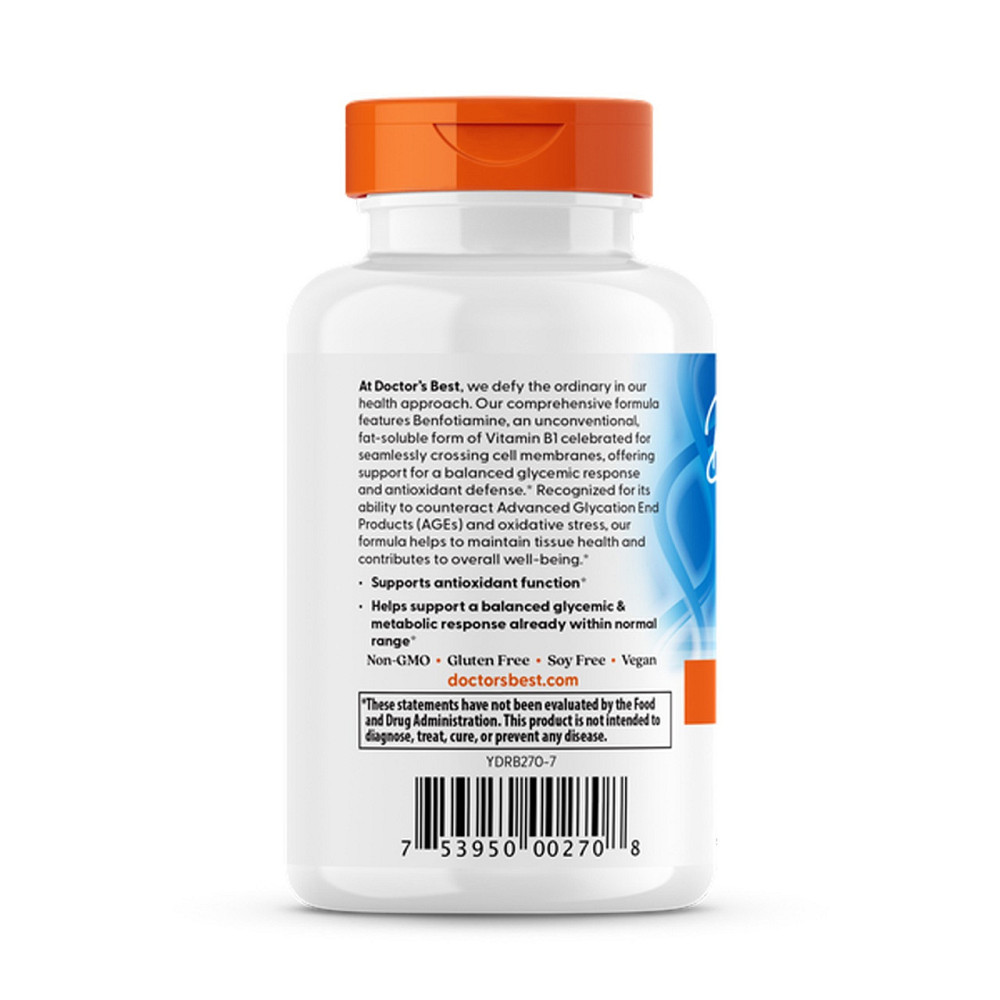 Бенфотиамин Doctor's Best Benfotiamine 60 вег капс Киев - изображение 3