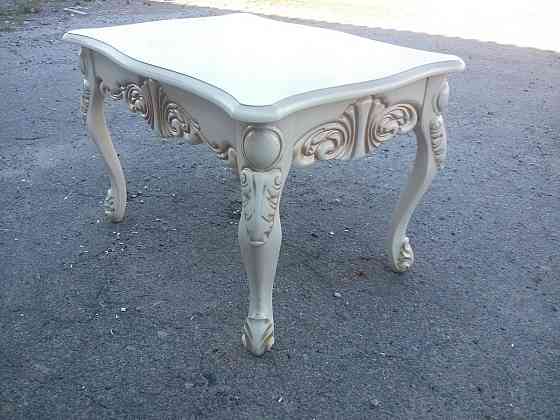 Стіл журнал Скарлетт 100*60, слонова кістка+патина Київ