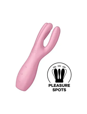 Кліторальний вібратор Satisfyer Threesome 3 Pink з трьома пальчиками Львів
