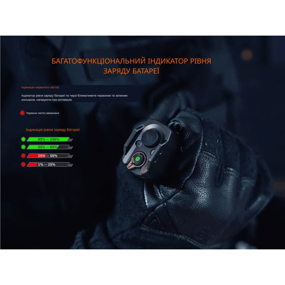 Ліхтар тактичний з червоним світлом Fenix TK35R 5800 лм | Лімітована серія Вінниця - фото 9
