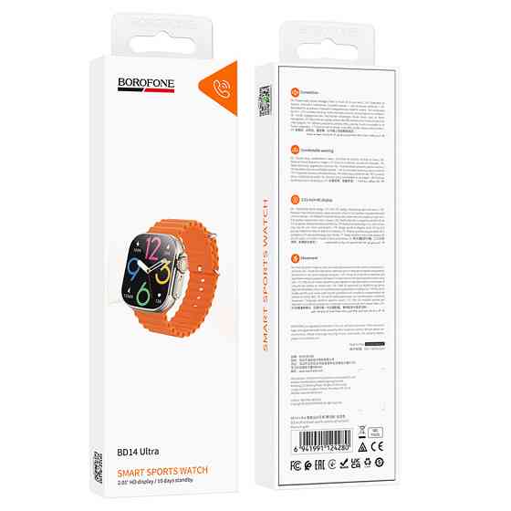 Смарт-часы BOROFONE BD14 Ultra 51mm. 180 mAh. Smart sports watch(call version) Titanium Gold Одесса