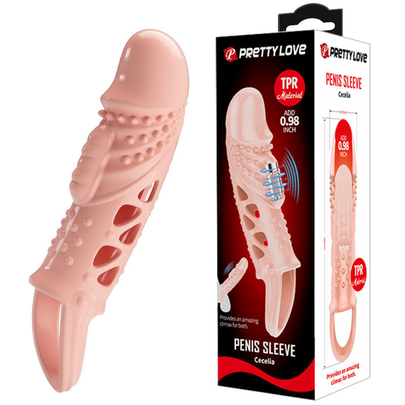 Насадка на член - Pretty Love Cecelia Vibrating Penis Sleeve Flesh Sex Aura Киев - изображение 1