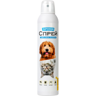 Спрей для тварин Superium від кліщів, бліх, комарів та ґедзів 300 мл (9129) Вінниця - фото 1