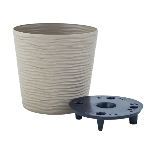 Вазон Ф'южн зі вставкою 23,5*22см низький какао Алеана Житомир - изображение 1