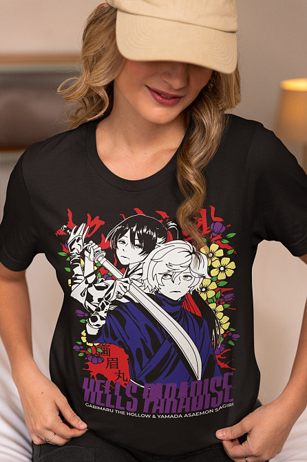 Футболка з аніме принтом Хелл С Парадісе Джігокураку оверсайз (S/M/L) Чорний AnimeJ0144 Дніпро - фото 2