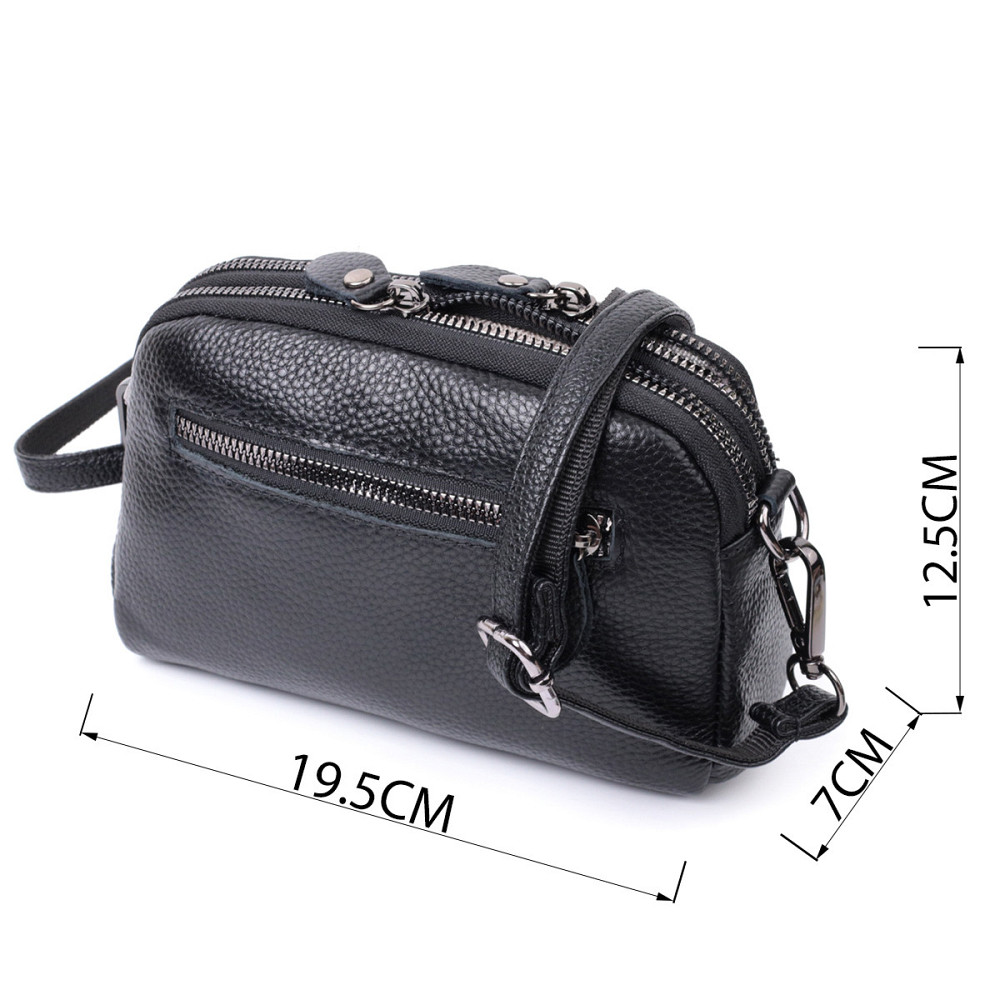 Жіноча сумка прошита ромбами на лицьовій стороні з натуральної шкіри Vintage 22807 Чорний Київ - фото 3