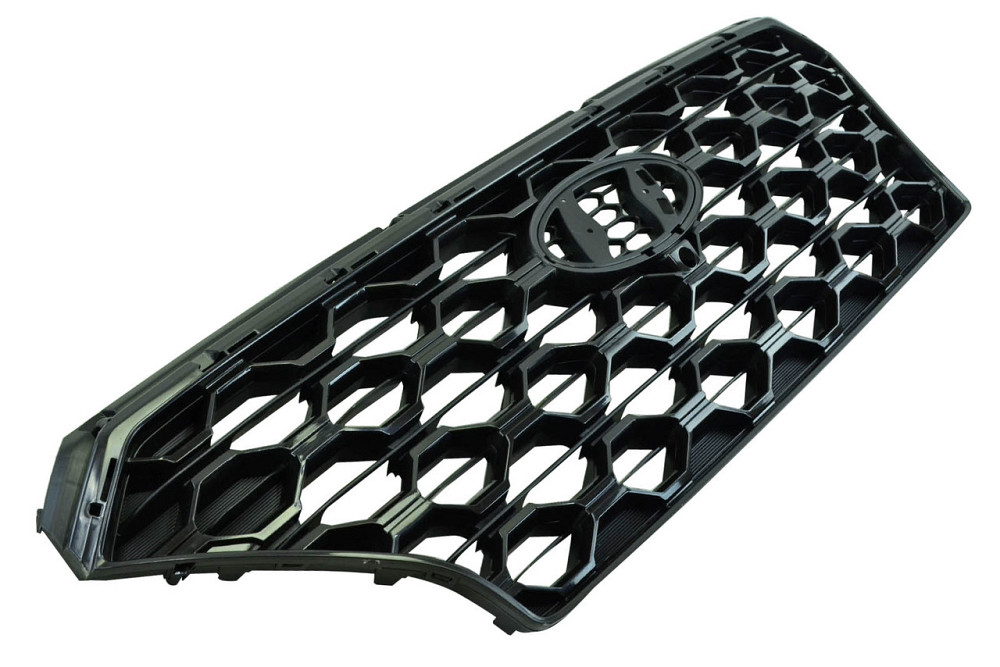 Грати Хюндай Santa Fe 4 ТМ дорест (2019-2021) чорна під камеру (відламане кріплення) радіатора Мукачево - фото 1