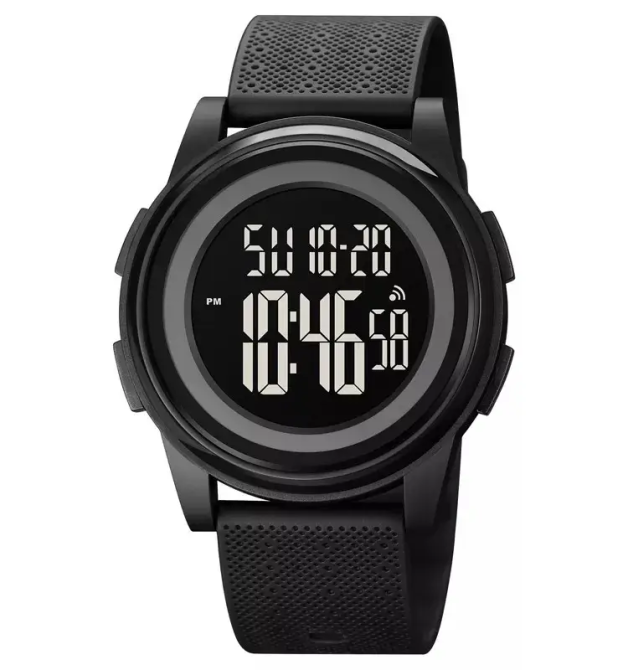 Спортивные наручные часы Skmei 1895 (Черный с черным циферблатом) Винница - изображение 2