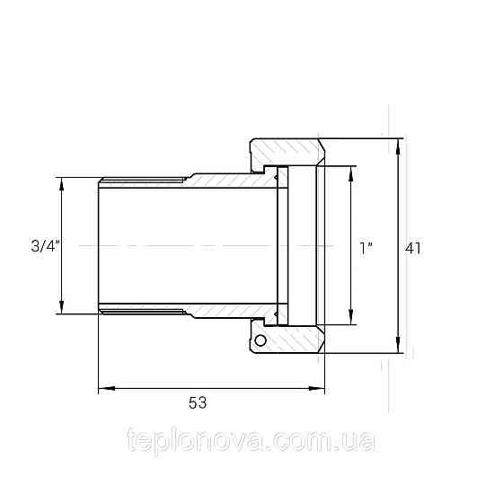 Комплект штуцерів 1| Вх3/4| Н латунний LR543L OPTIMUM Чернівці