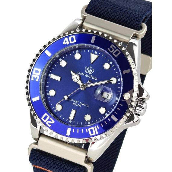 Годинник чоловічий наручний Hemsut Zurich Carekiso Nylon Blue (2 ремінці) Вінниця - фото 1