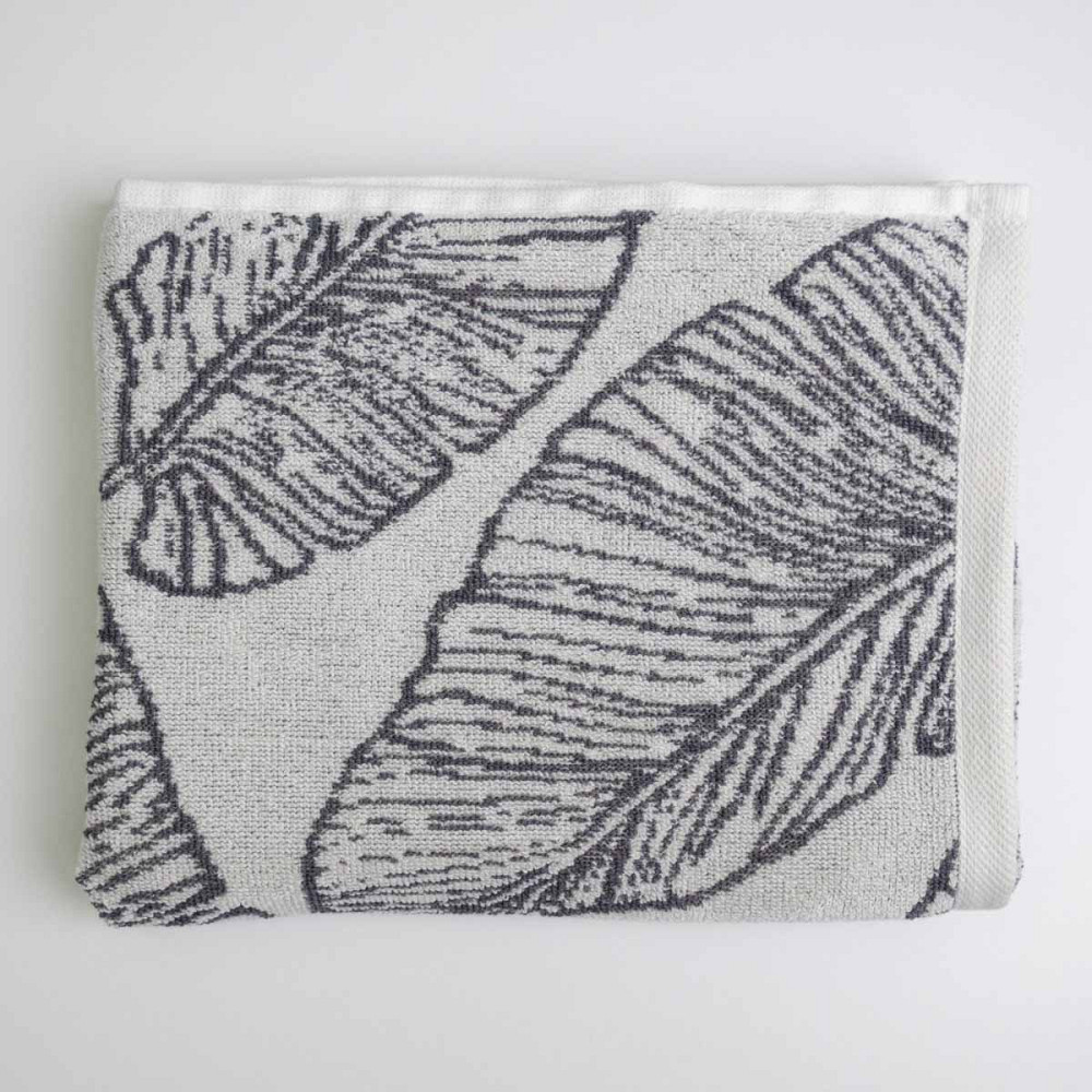 Набор махровых полотенец с рисунком перо 3шт GM Textile 40х70см, 50х90см, 70х140см 400г/м2 (Серый) Сумы - изображение 4