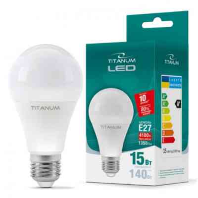 Лампочка TITANUM A65 15W E27 4100K 220V (TLA6515274) Винница