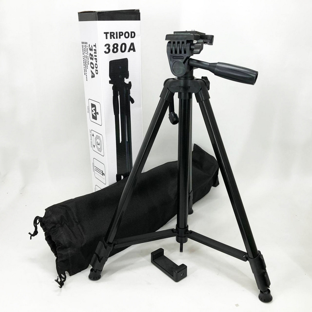 Штатив для съемки с телефона TriPod 380A 0.50-1.35м, Штатив для монокуляра, Штатив ZE-926 для блоггера Киев - изображение 1