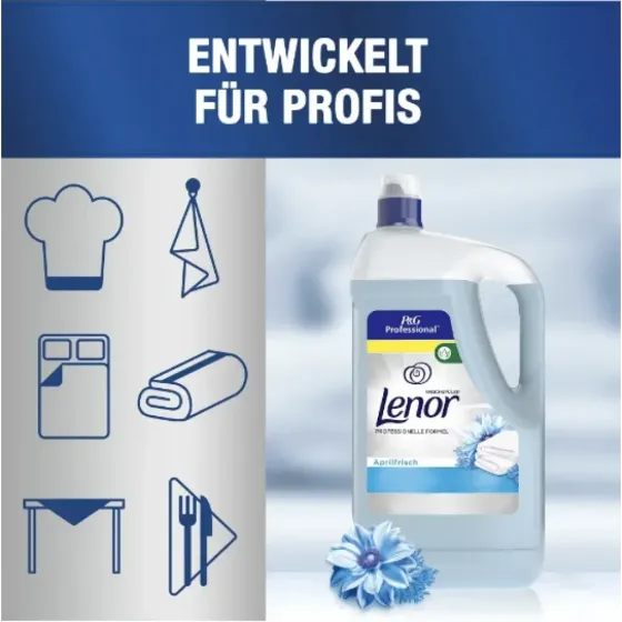 Кондиционер-ополаскиватель для белья (свежесть апреля) Lenor Professional Weichspüler Aprilfrisch, 5 Львов
