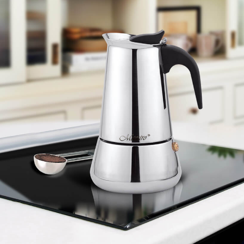 Кавоварка гейзерна 300мл (6 порцій) нержавіюча сталь MR-1660-6 Maestro Житомир