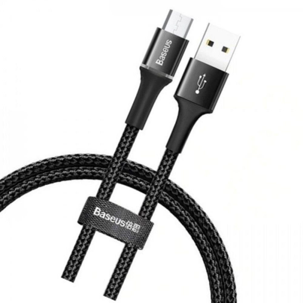 Кабель Baseus halo data cable USB For Micro 3A 1m Black Киев - изображение 1