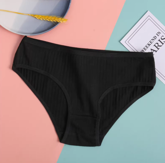 Женские трусики из хлопка 3 штуки 44 черный белый розовый Киев