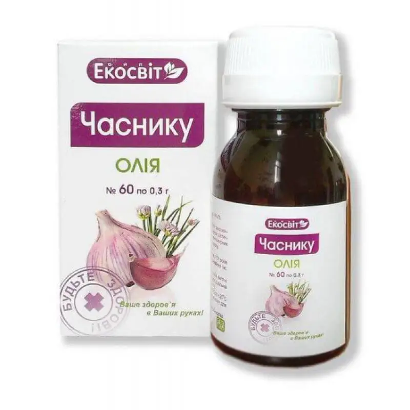 Экосвит Ойл МАСЛО ЧЕСНОКА В КАПСУЛАХ 60 капсул Киев - изображение 1
