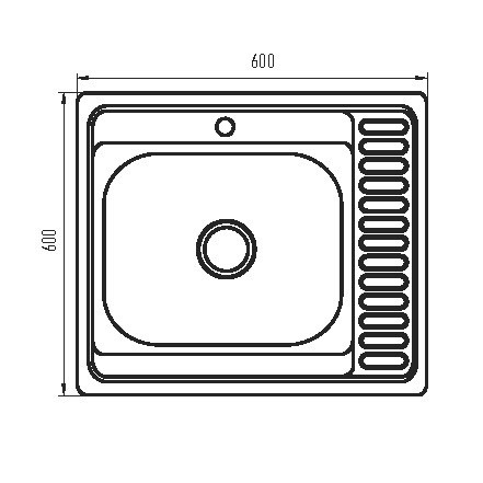 Майка кухонна Zerix Z6060L-08-180MD (micro decor) (ZS0587) Київ - фото 2