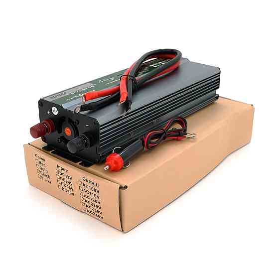 Інвертор напруги Demuda DMDPSW-800W, 12V/220V, 800W з правильною синусоїдою, 1 універсальна розетка, 2 USB, клемні дроти, Q20 Київ