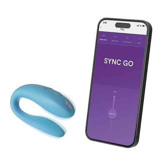 Смарт-вибратор для пар We-Vibe Sync GO Turquoise, тревел-кейс, пульт ДУ Sex Aura Киев