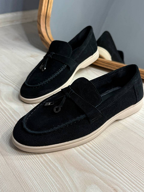 Туфлі жіночі Meideli 509-1 лофери з натуральної замші з китицями чорні, 37, 23,5 см Київ - фото 10