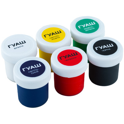 Гуашевые краски Kite Classic 6 цветов х 20 мл (K-062) Винница - изображение 4