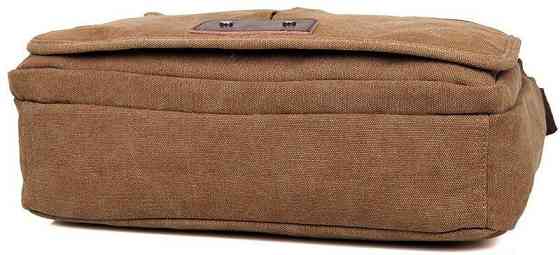 Сумка чоловіча Vintage 14445 текстильна Коричнева Київ