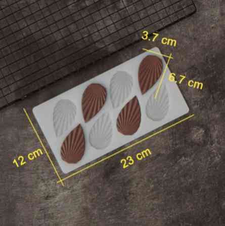 Силиконовый молд Листья 12 на 23 см серый Киев