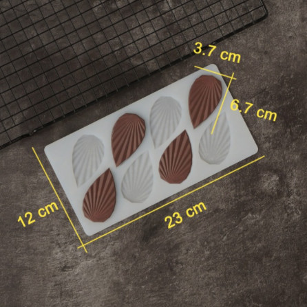 Силиконовый молд Листья 12 на 23 см серый Киев - изображение 2