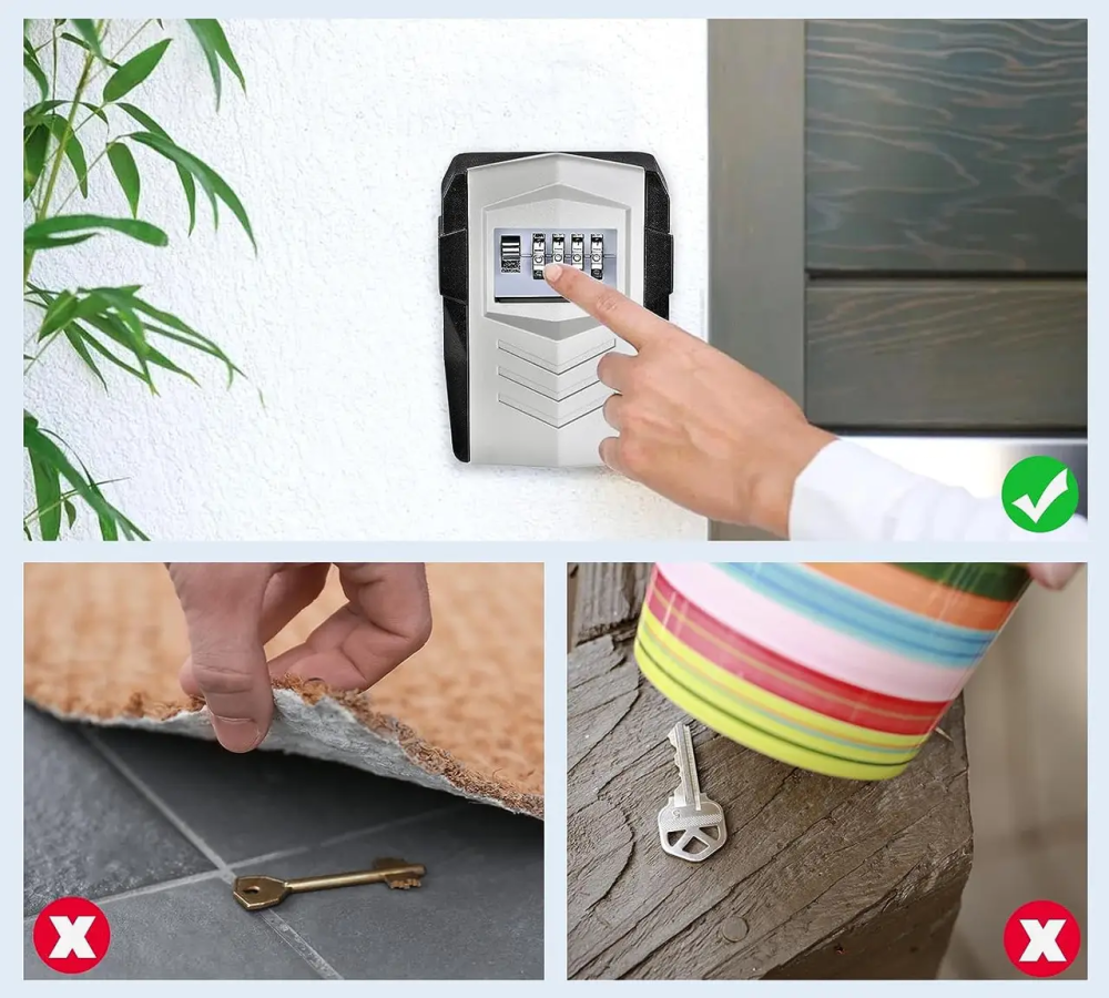 Зовнішній міні сейф Optimus CH-837 із кодовим замком (висота 120мм) Сірий Вінниця - фото 10