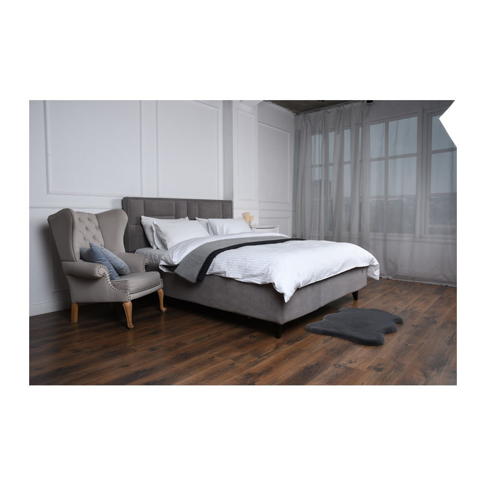 Кровать TaurusDesign Omega VIP на ножках с дополнительной металлической цельносварной рамой 140x190 светло-серый Киев - изображение 10